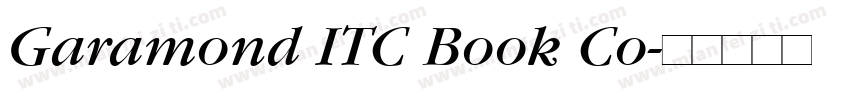 Garamond ITC Book Co字体转换